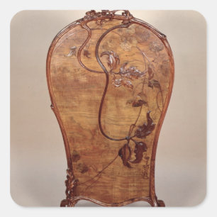 Feuerschutzscheibe mit Marquetrie aus verschiedene Quadratischer Aufkleber