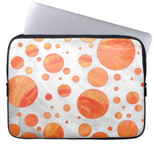 Feuersee Orange Polka Dot Pattern Laptopschutzhülle