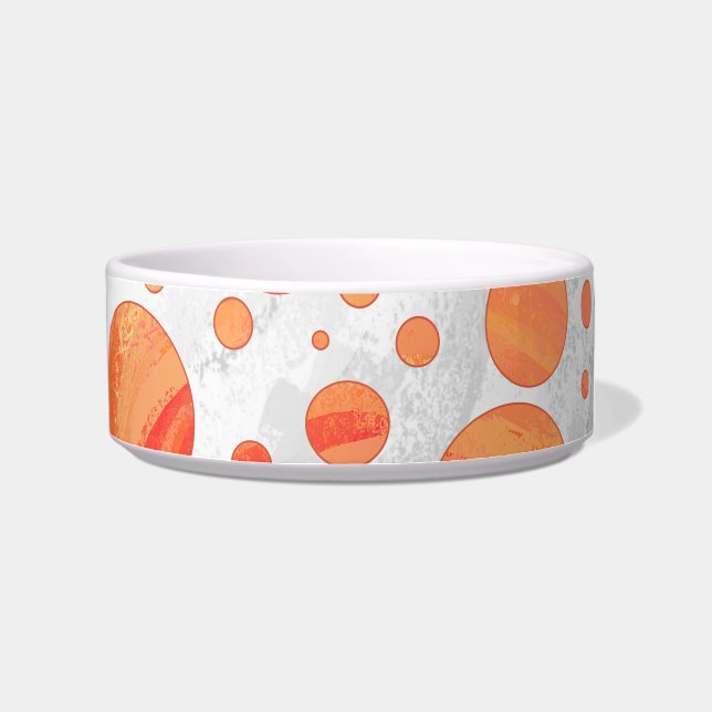 Feuersee Orange Polka Dot Pattern Napf (Rechts)