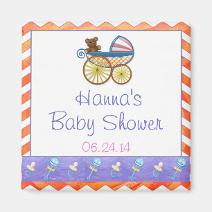 Feuersee Orange Zickzack Baby Magnet