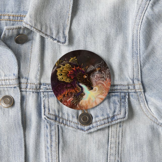 Feuerspitzter Drache Button (Beispiel)