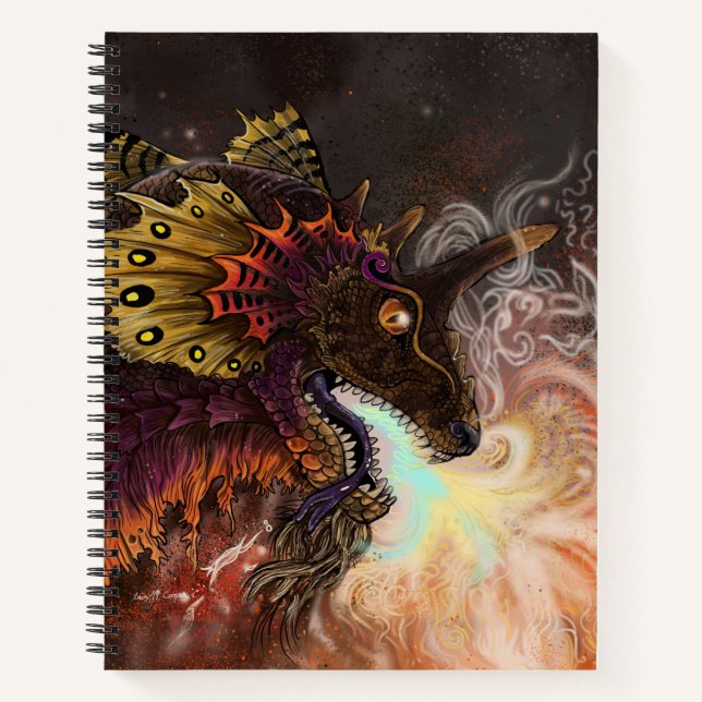 Feuerspitzter Drache Notizbuch (Vorderseite)