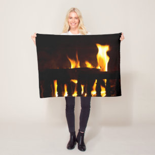 Feuerstelle auf Zuhause Fleecedecke