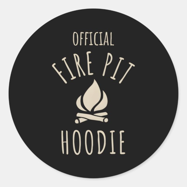 Feuerstelle Offiziell Campfire Feuerlöschkamm Runder Aufkleber (Vorderseite)