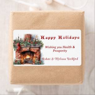 Feuerstelle Roter Strumpf Holly Verlasse Kerzen