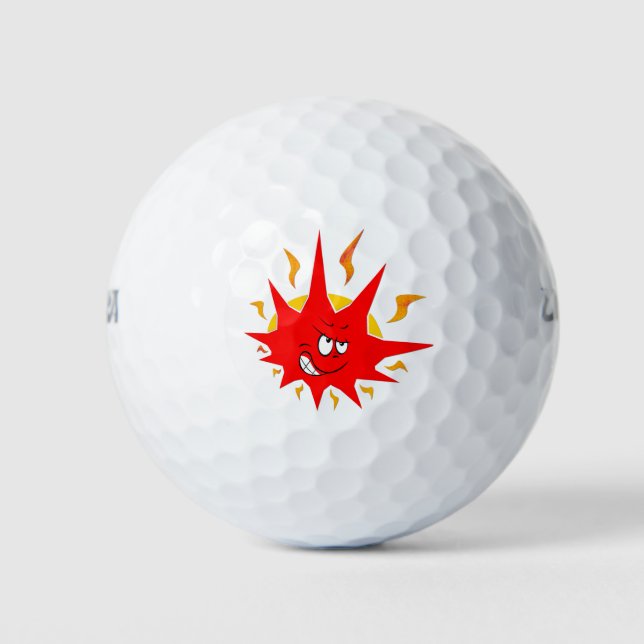 Feuerstern-heiße Shazaam-Weide Golfball (Vorderseite)