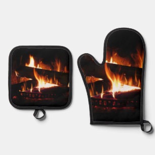 Feuerstromfotografie Ofenhandschuh & Topflappen-Set