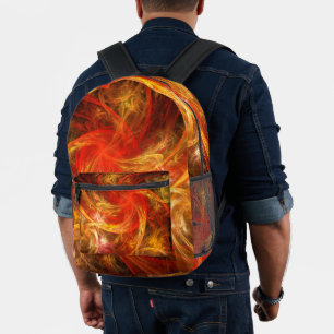 Feuersturm Abstrakte Kunst Bedruckter Rucksack