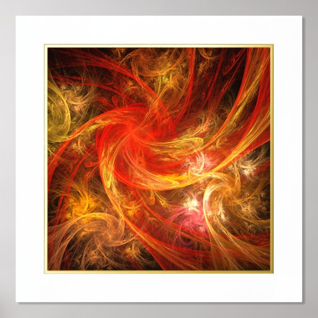 Feuersturm Abstrakte Kunst Foliendrucke (Vorderseite)