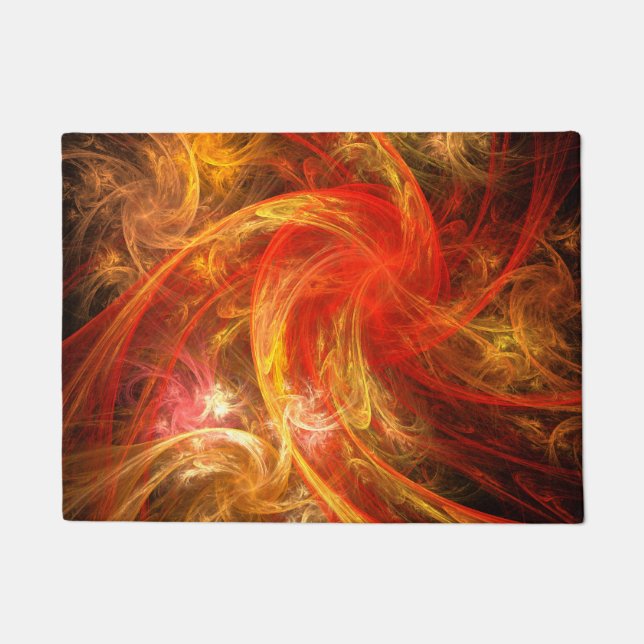 Feuersturm Abstrakte Kunst Fußmatte (Vorderseite)