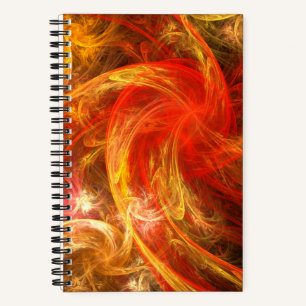 Feuersturm Abstrakte Kunst Notizbuch