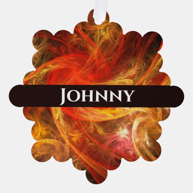 Feuersturm Abstrakte Kunst Ornament Karte (Vorderseite)