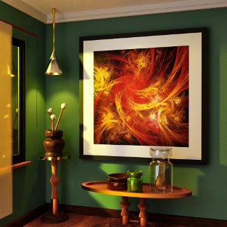 Feuersturm Abstrakte Kunst Poster