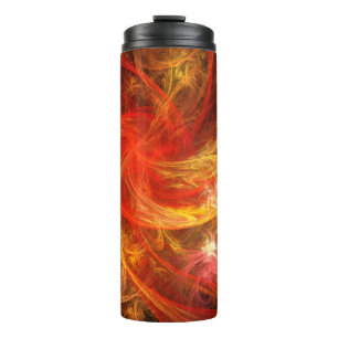 Feuersturm Abstrakte Kunst Thermosbecher