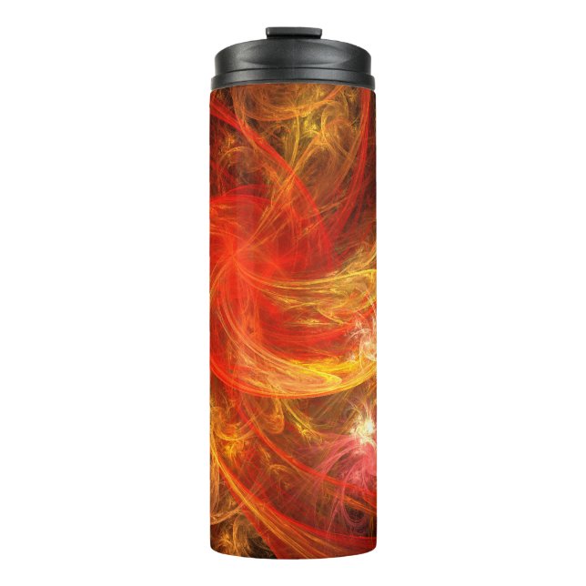 Feuersturm Abstrakte Kunst Thermosbecher (Vorderseite)