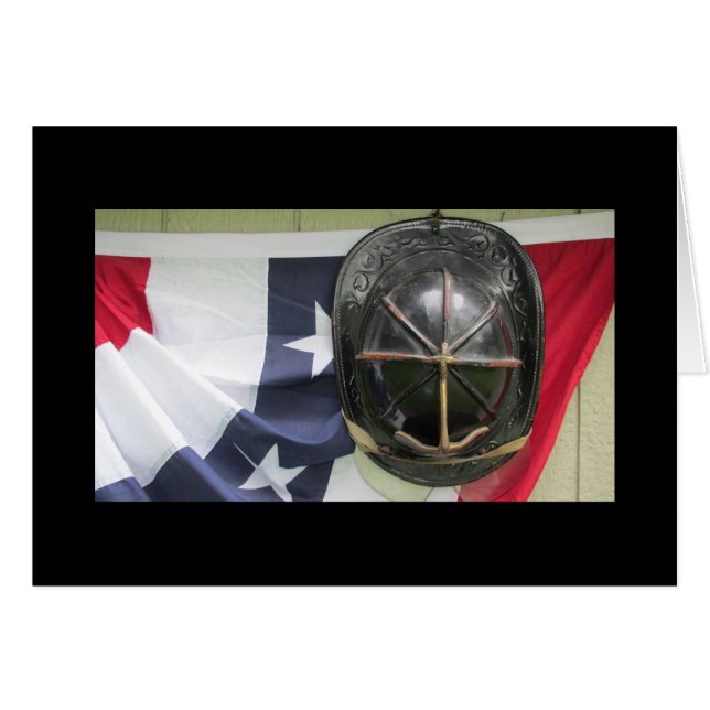 Feuersturzhelm und -flagge (Vorderseite (Horizontal))