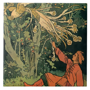 „Feuervogel“ Märchenkunst von Ivan Bilibin Fliese