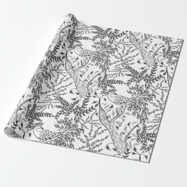 Feuervogel, Vogel Geschenkpapier (Ungerollt)