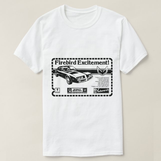Feuervogelaufregung Smokey und der Bandit-Auto-mov T-Shirt (Design vorne)