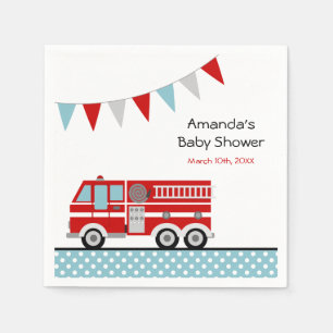 Feuerwache Polka Dot Banner Junge Dusche Serviette