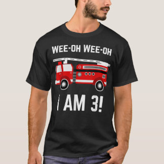 Feuerwagen 3 Jahre alt Geburtstag 3. Geburtstag Ge T-Shirt
