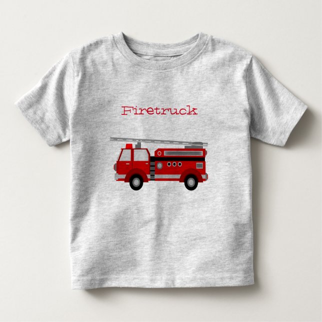 Feuerwagen für Kleinkinder Kleinkind T-shirt (Vorderseite)