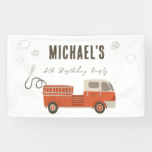 Feuerwagen Geburtstag Willkommen