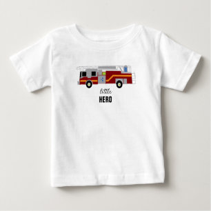 Feuerwagen Malerei kleiner Held Baby T-shirt