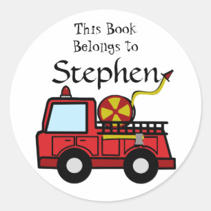 Feuerwagenspass Runder Aufkleber