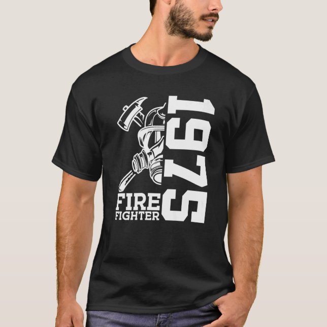 Feuerwehr 1975 48 Jahre Feuerbrigade 48. Geburtsta T-Shirt (Vorderseite)