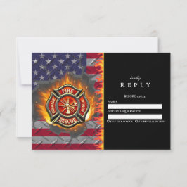 Feuerwehr-Abschlussfeier RSVP Karte