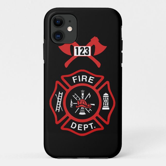 Feuerwehr-Abzeichen Case-Mate iPhone Hülle (Rückseite)