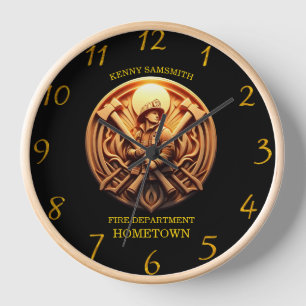 Feuerwehr-Abzeichen, das Tapferkeit symbolisiert Uhr