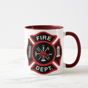 Feuerwehr-Abzeichen-Rot Tasse