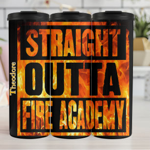Feuerwehr-Akademie-Abschluss-Design Thermosbecher