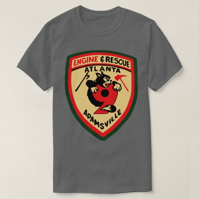 Feuerwehr Atlanta 9 T-Shirt (Design vorne)
