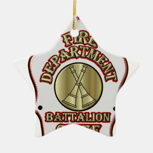 Feuerwehr-Bataillon-Hauptschild-Entwurf Keramik Ornament