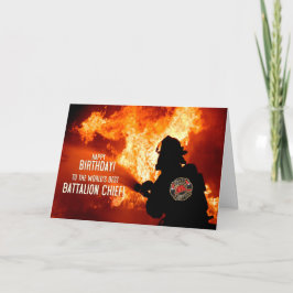 Feuerwehr-Cheffeuerwehrmann Geburtstag Karte