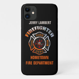 Feuerwehr-Chrom-Namen-Schablone iPhone 11 Hülle