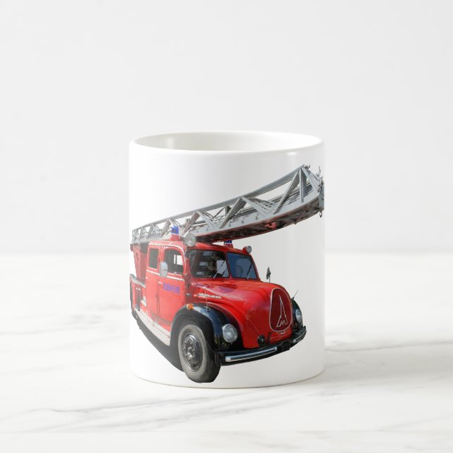 Feuerwehr-Drehleiterwagen Kaffeetasse (Mittel)