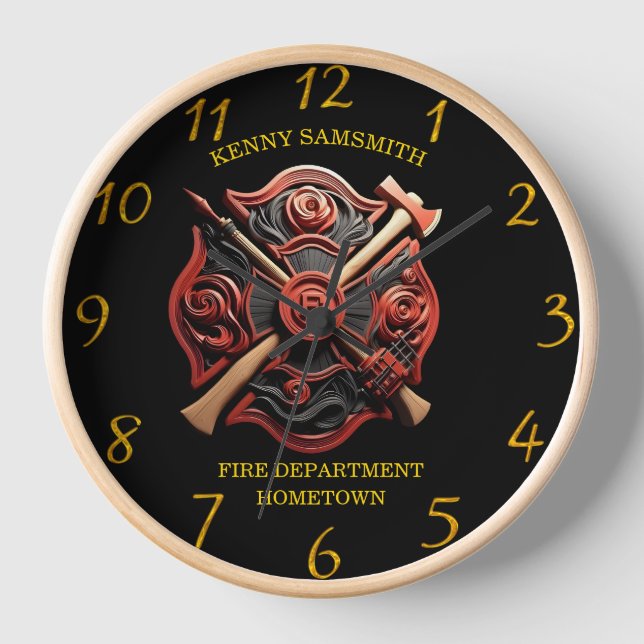Feuerwehr Emblem des Mutes und des Einsatzes Uhr (Vorderseite)