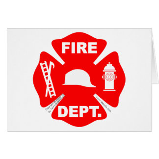 Feuerwehr-Emblem - Karte