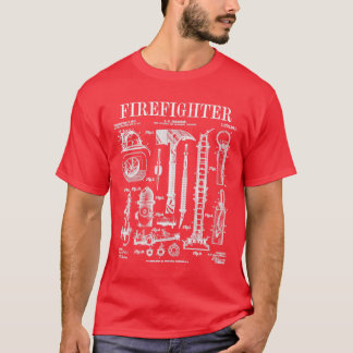 Feuerwehr Feuerwehr Feuerwehrmann Vintages Patent T-Shirt