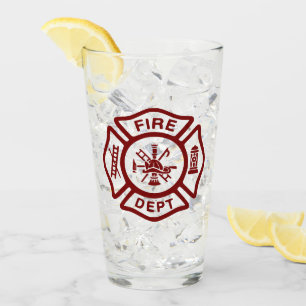 Feuerwehr-Feuerwehrmann-Abzeichen Glas