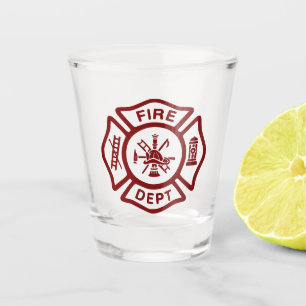 Feuerwehr-Feuerwehrmann-Abzeichen Schnapsglas