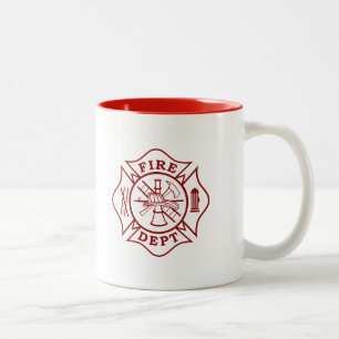 Feuerwehr / Feuerwehrmann Malteserkreuz-Tasse Zweifarbige Tasse