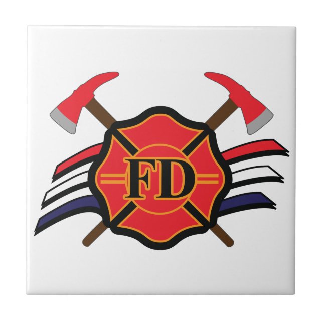 Feuerwehr Fliese (Vorderseite)