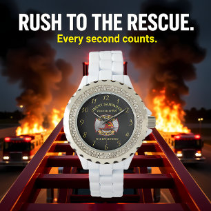 Feuerwehr Gold und Silber-Ehefrau-Abzeichen Armbanduhr