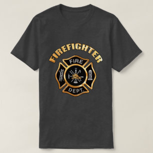 Feuerwehr-GoldAbzeichen T-Shirt