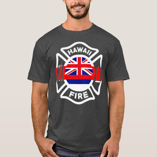 Feuerwehr Hawaii Feuerwehrleute Feuerwehr T-Shirt (Vorderseite)
